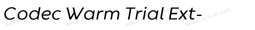 Codec Warm Trial Ext字体转换